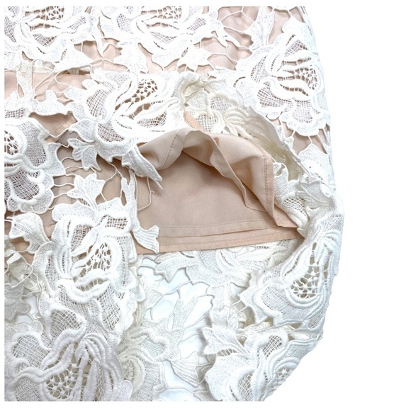 Keepsake Will Wait Lace Medium Skirt In Ivory White New Tag - Picture 9 of 13